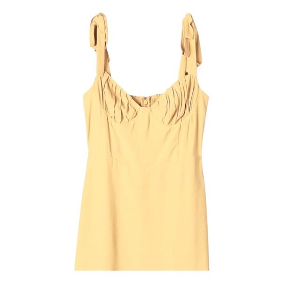 NWT Wilfred Aritzia Cammy Dress Gold Size Small - Picture 6 of 16